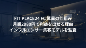 FIT PLACE24（山澤礼明）のFC。月額2,980円で利益を出す驚異の仕組み