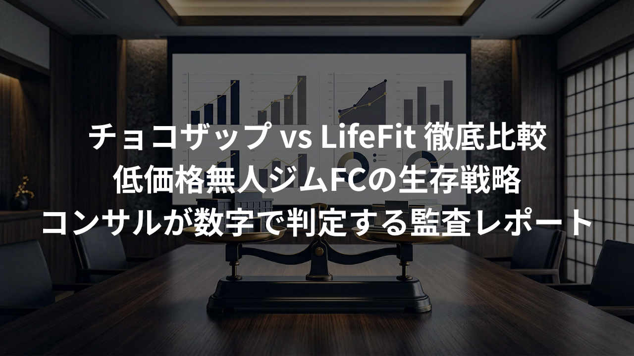 チョコザップ vs LifeFit。低価格・無人ジムFCの「生存戦略」を比較