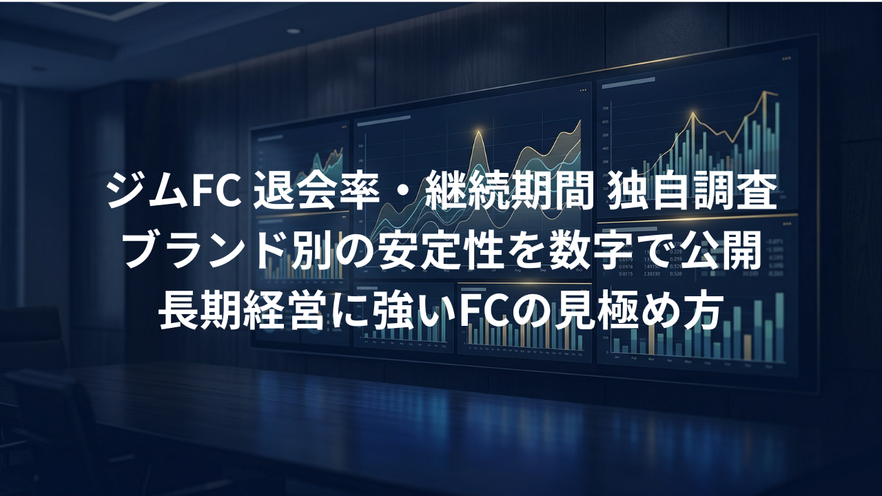【独自調査】ジムFCの退会率と平均継続期間。ブランド別の安定性を公開