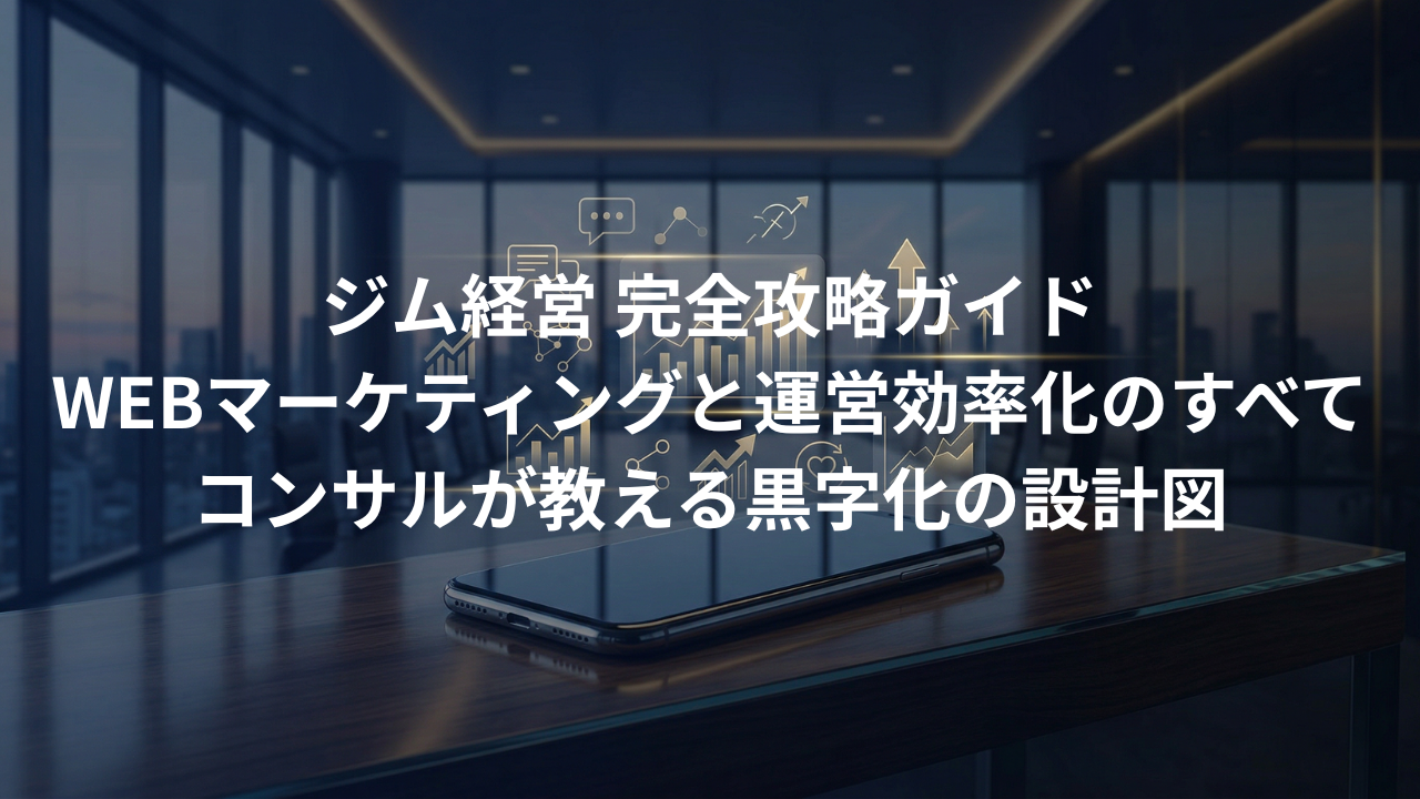 ジム経営を軌道に乗せる「WEBマーケティング」と「運営効率化」のすべて