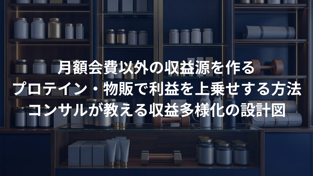 月額会費以外の収益源。プロテイン・物販で利益を上乗せする方法