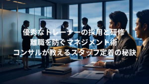 優秀なパーソナルトレーナーの採用と研修。離職を防ぐマネジメント術