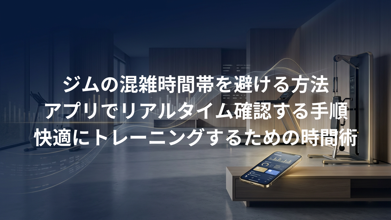 ジムの「混雑時間帯」を避ける方法。アプリでリアルタイム確認する手順
